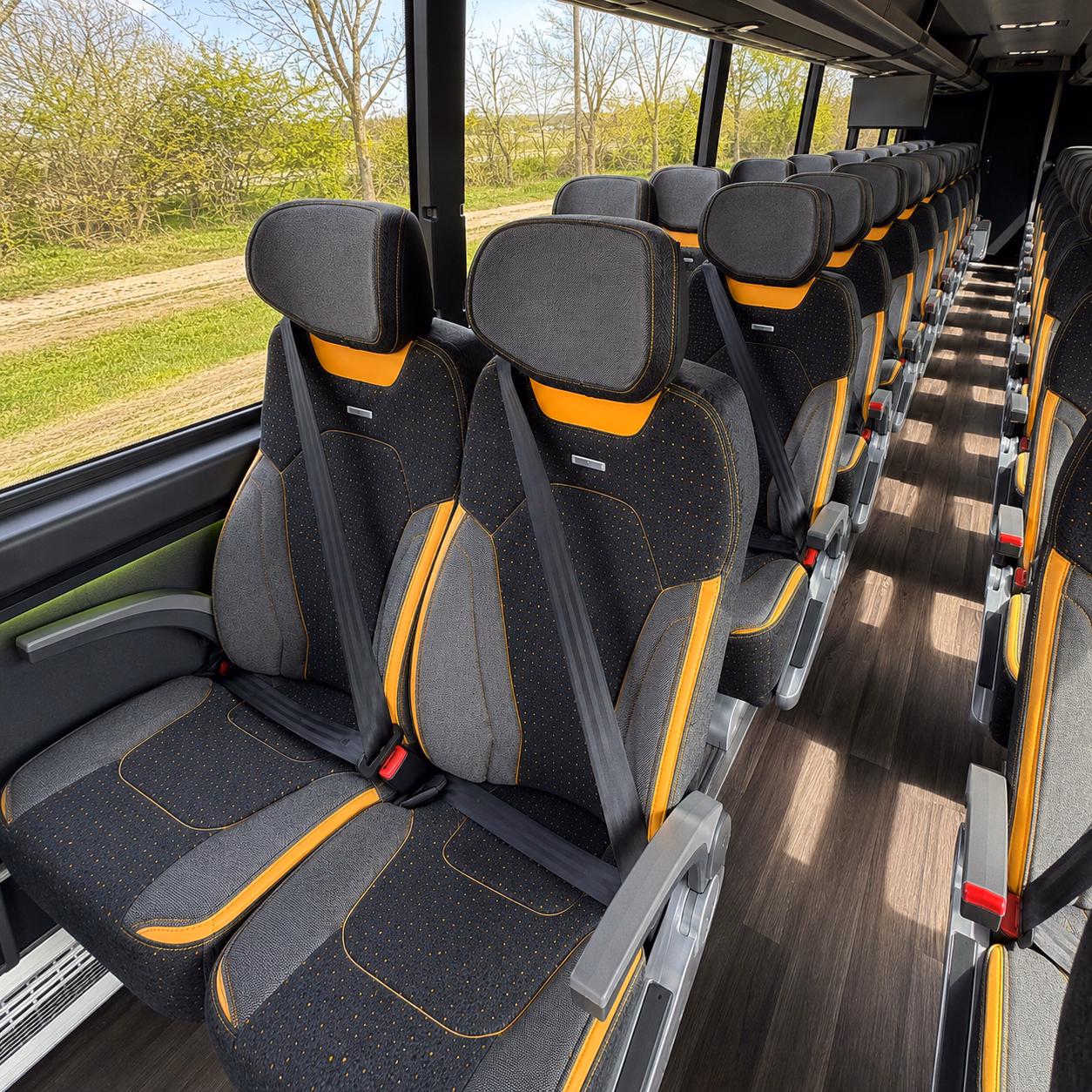 mcallen charter bus interior gallery
