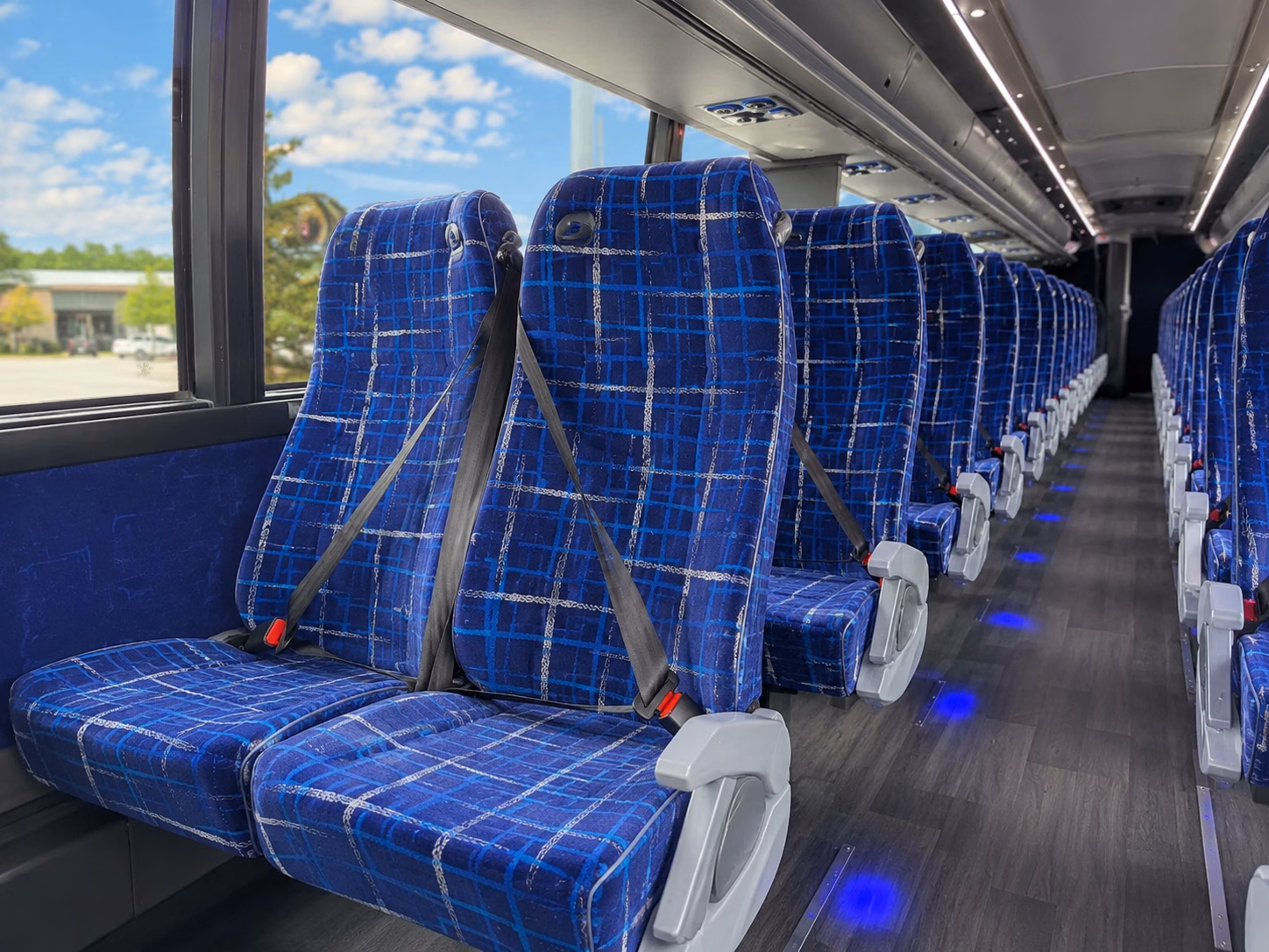 mcallen charter bus rental interior