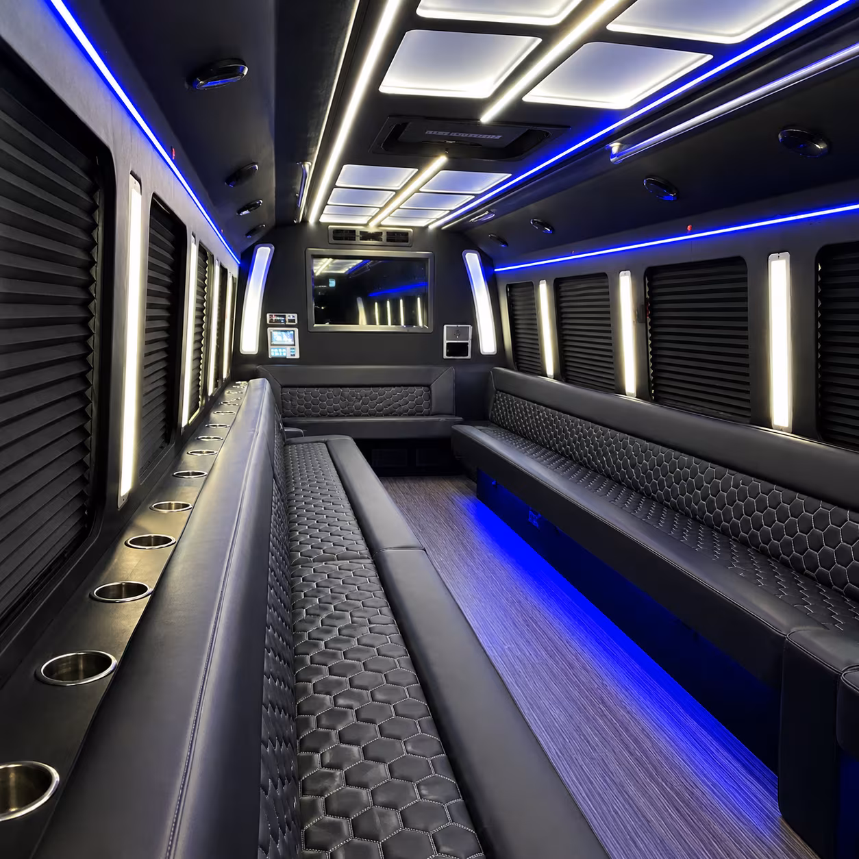 mcallen party bus rental interior